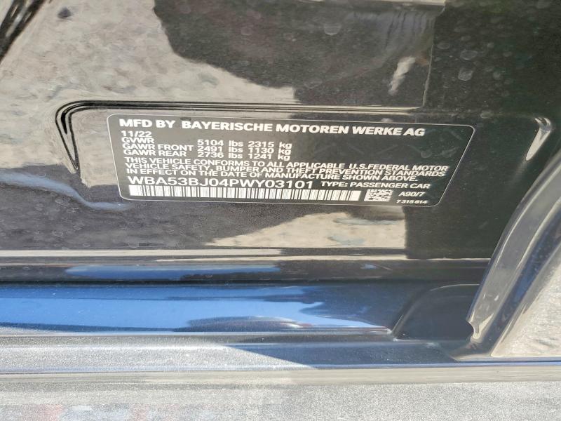 Продажа на аукционе авто 2023 Bmw 540, vin: WBA53BJ04PWY03101, номер лота: 56492396