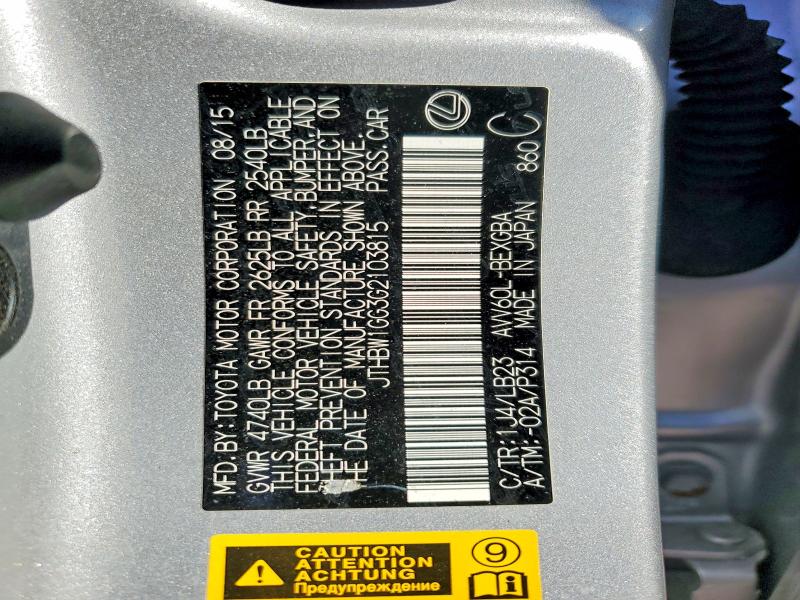 Aukcja sprzedaży 2016 Lexus Es, vin: JTHBW1GG3G2103815, numer aukcji: 56025226