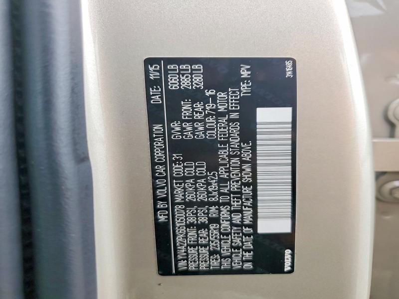 Продажа на аукционе авто 2016 Volvo Xc90, vin: YV4A22PK6G1050078, номер лота: 56885776
