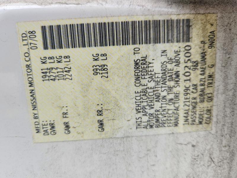 Aukcja sprzedaży 2009 Nissan Altima, vin: 1N4AL21E99C102500, numer aukcji: 57239476
