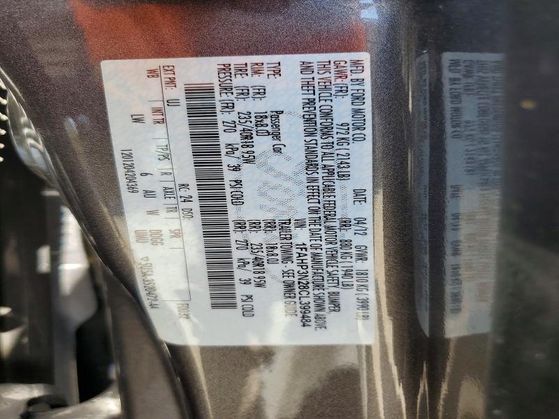 57567976 :رقم المزاد ، 1FAHP3N28CL399484 vin ، 2012 Ford Focus مزاد بيع