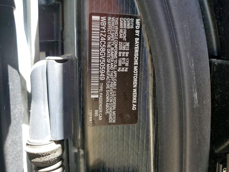 2016 Bmw I3 მანქანა იყიდება აუქციონზე, vin: WBY1Z4C58GV505949, აუქციონის ნომერი: 55759116