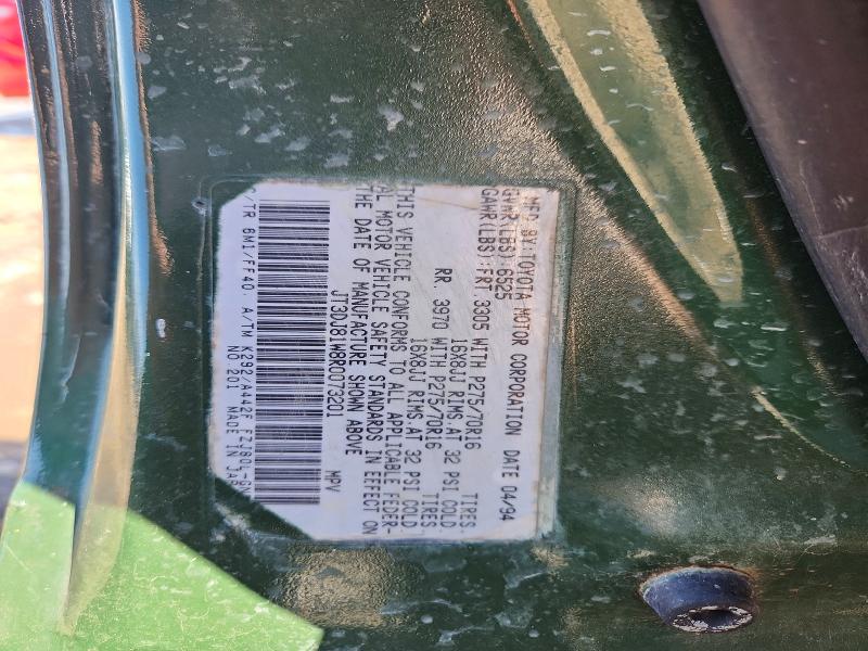 57133136 :رقم المزاد ، JT3DJ81W8R0073201 vin ، 1994 Toyota Land Cruiser مزاد بيع