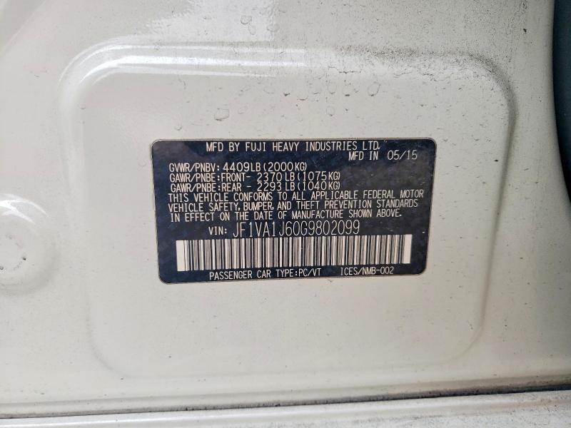 Продажа на аукционе авто 2016 Subaru Wrx, vin: JF1VA1J60G9802099, номер лота: 53657636