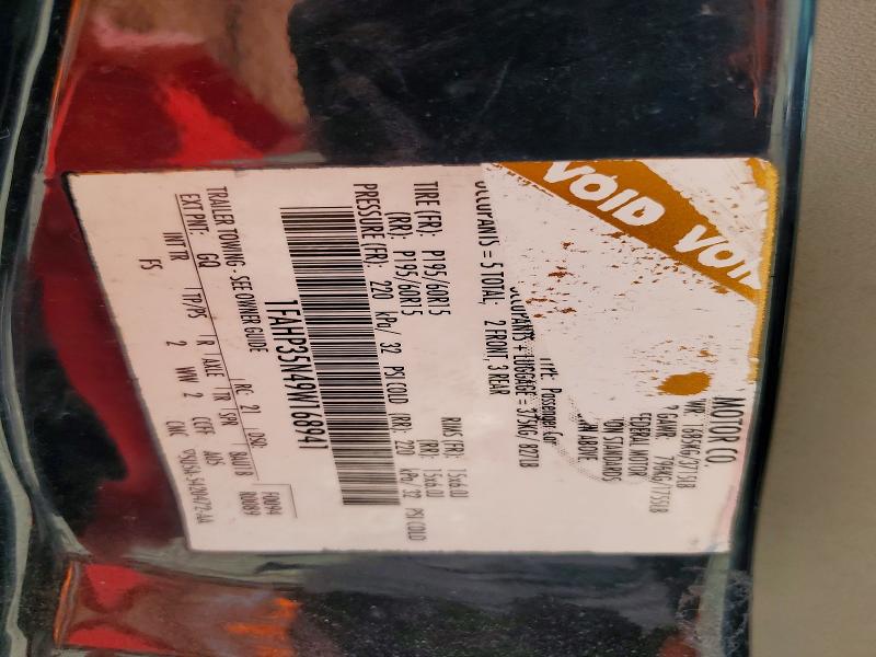 58580956 :رقم المزاد ، 1FAHP35N49W168941 vin ، 2009 Ford Focus مزاد بيع