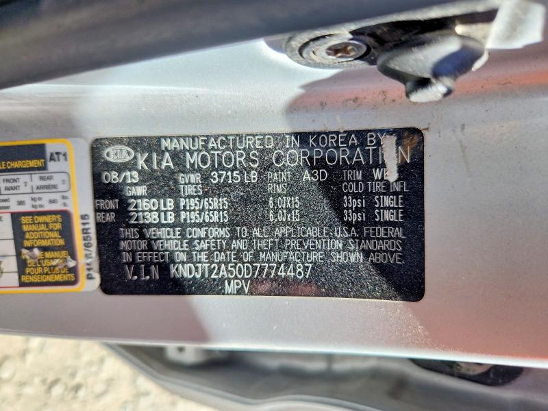 Aukcja sprzedaży 2013 Kia Soul, vin: KNDJT2A50D7774487, numer aukcji: 58468996