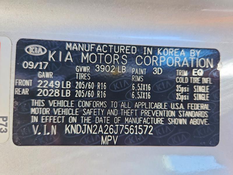 2018 Kia Soul მანქანა იყიდება აუქციონზე, vin: KNDJN2A26J7561572, აუქციონის ნომერი: 57213216