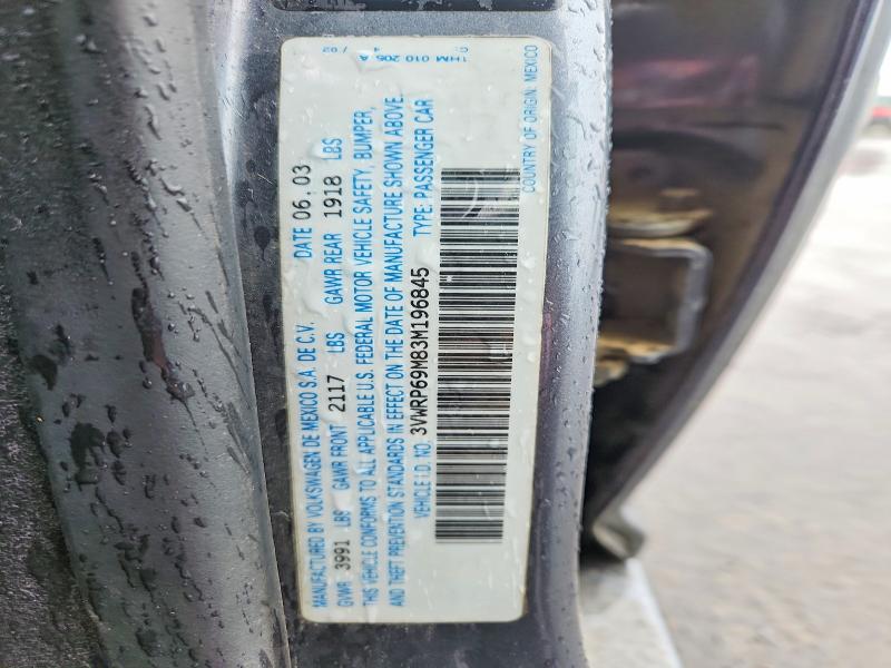 Aukcja sprzedaży 2003 Volkswagen Jetta, vin: 3VWRP69M83M196845, numer aukcji: 56322516