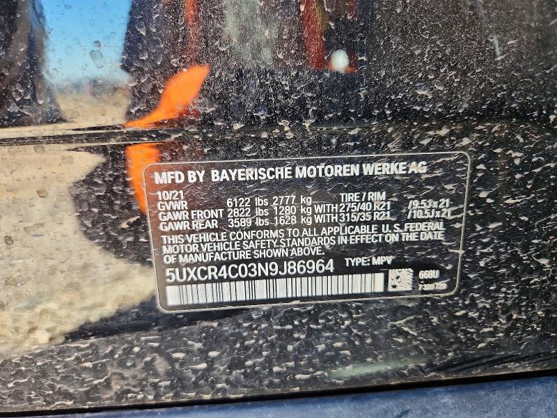 Aukcja sprzedaży 2022 Bmw X5, vin: 5UXCR4C03N9J86964, numer aukcji: 57264996