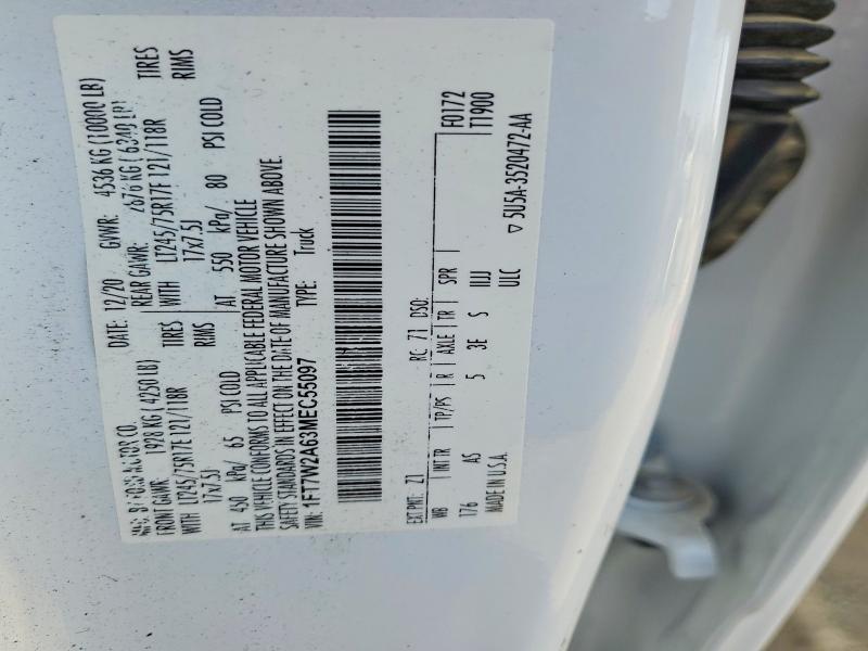 Продажа на аукционе авто 2021 Ford F250, vin: 1FT7W2A63MEC55097, номер лота: 56295206
