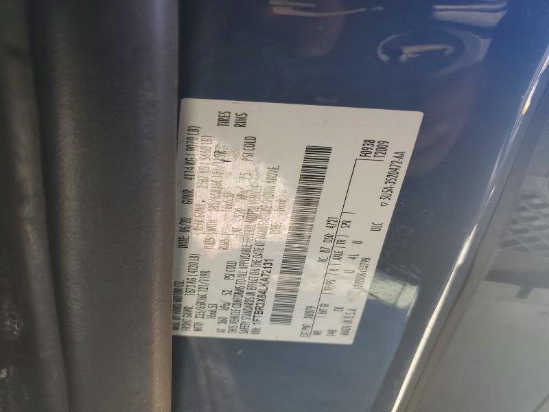 Продаж на аукціоні авто 2020 Ford Transit, vin: 1FTBR3X84LKA72131, номер лоту: 57534456