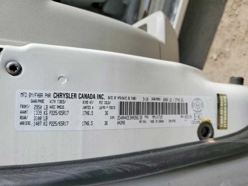 Продажа на аукционе авто 2010 Dodge Grand Caravan, vin: 2D4RN4DE3AR356135, номер лота: 55885846