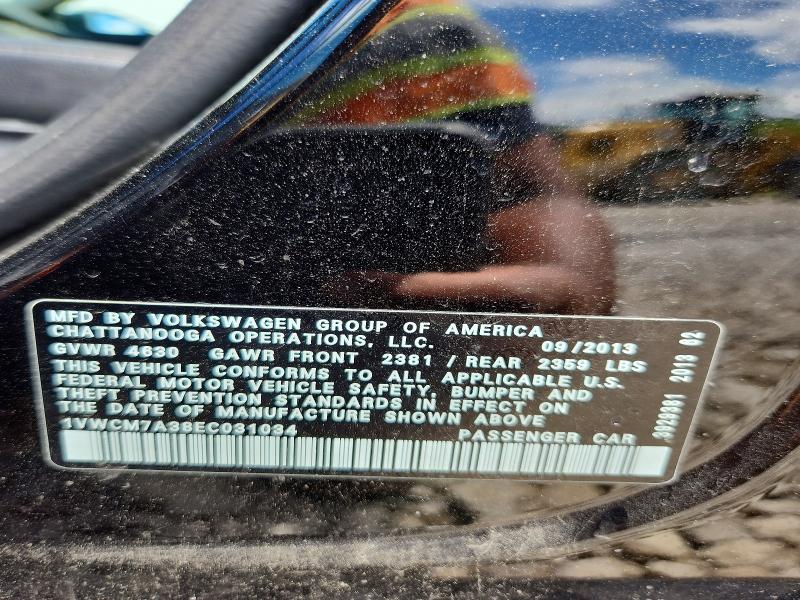 Aukcja sprzedaży 2014 Volkswagen Passat, vin: 1VWCM7A38EC031034, numer aukcji: 57778496