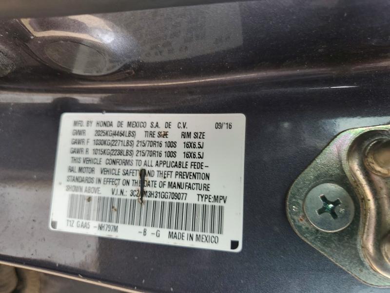 Продаж на аукціоні авто 2016 Honda Cr-v, vin: 3CZRM3H31GG709077, номер лоту: 56464426