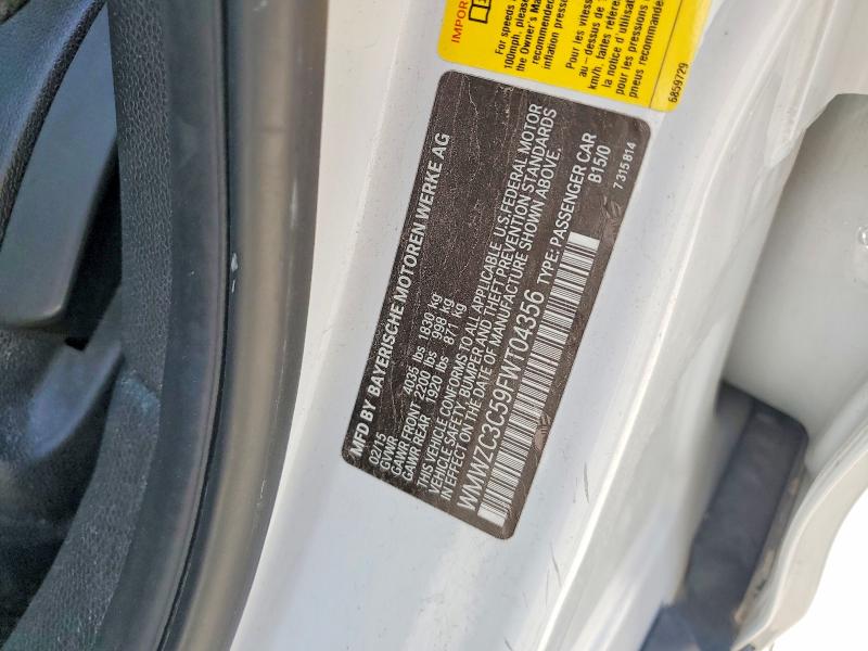 2015 Mini Cooper მანქანა იყიდება აუქციონზე, vin: WMWZC3C59FWT04356, აუქციონის ნომერი: 56791346