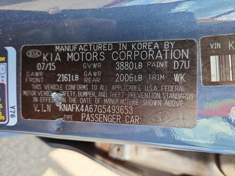 Продажа на аукционе авто 2016 Kia Forte, vin: KNAFK4A67G5493653, номер лота: 55845816