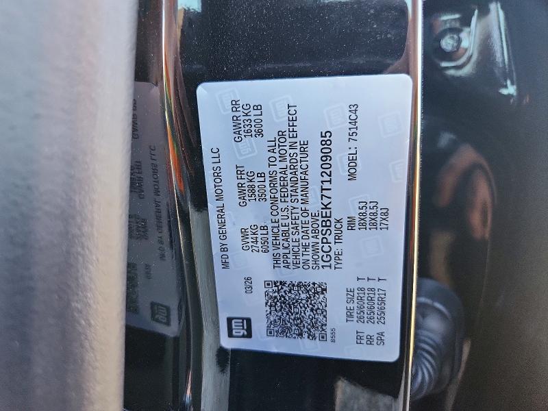 Aukcja sprzedaży 2026 Chevrolet Colorado, vin: 1GCPSBEK7T1209085, numer aukcji: 55951426