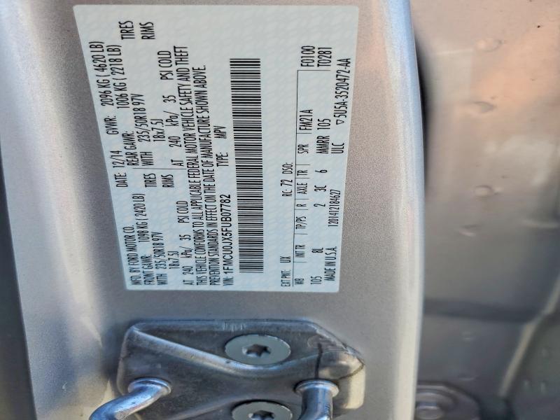 Продажа на аукционе авто 2015 Ford Escape, vin: 1FMCU0JX5FUB07782, номер лота: 57701216