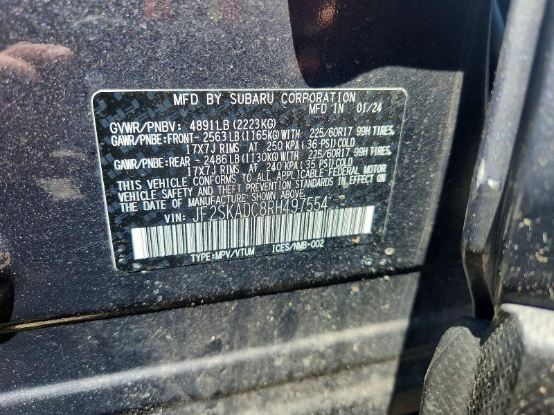 Aukcja sprzedaży 2024 Subaru Forester, vin: JF2SKADC8RH497554, numer aukcji: 55929866