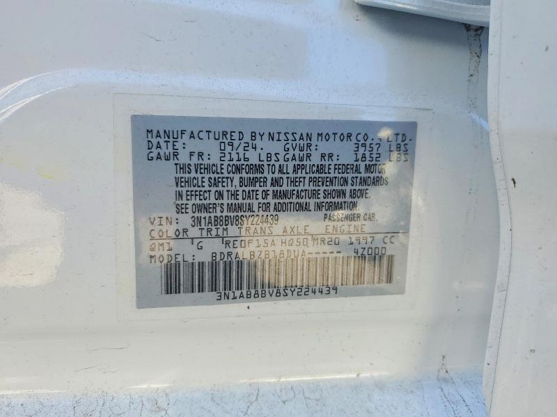 Продажа на аукционе авто 2025 Nissan Sentra, vin: 3N1AB8BV8SY224439, номер лота: 55821056