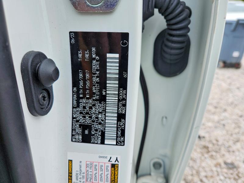 2023 Toyota 4runner მანქანა იყიდება აუქციონზე, vin: JTELU5JR8P6173327, აუქციონის ნომერი: 56173676