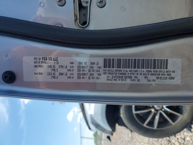 Продаж на аукціоні авто 2019 Dodge Journey, vin: 3C4PDDBG8KT687898, номер лоту: 58482456