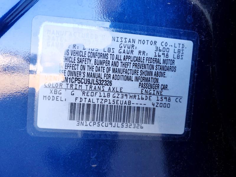 Продажа на аукционе авто 2018 Nissan Kicks, vin: 3N1CP5CU9JL532326, номер лота: 58059546