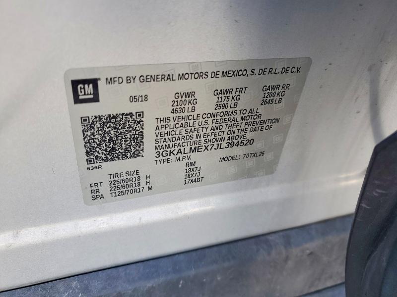 Продажа на аукционе авто 2018 Gmc Terrain, vin: 3GKALMEX7JL394520, номер лота: 56114516