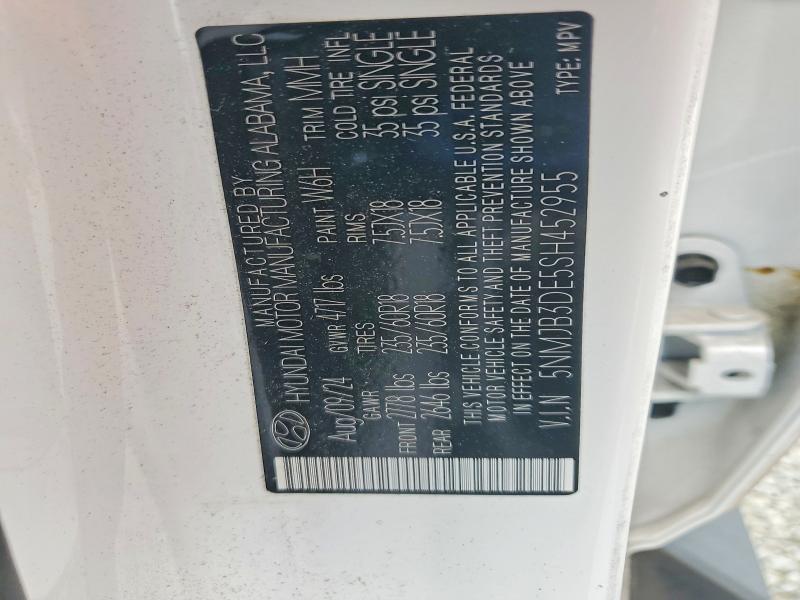 57682716 :رقم المزاد ، 5NMJB3DE5SH452955 vin ، 2025 Hyundai Tucson مزاد بيع