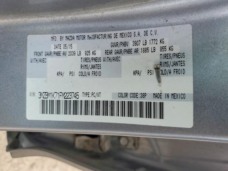 59132126 :رقم المزاد ، 3MZBM1K71FM223745 vin ، 2015 Mazda 3 مزاد بيع