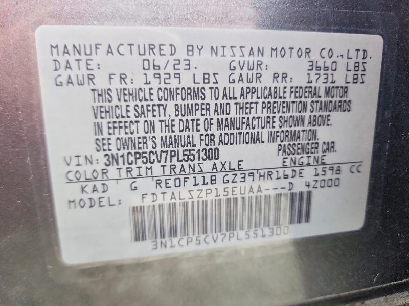 Aukcja sprzedaży 2023 Nissan Kicks, vin: 3N1CP5CV7PL551300, numer aukcji: 57967746