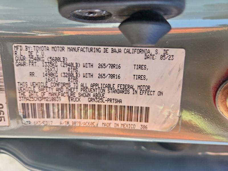 Продажа на аукционе авто 2023 Toyota Tacoma, vin: 3TMAZ5CN3PM210839, номер лота: 55794406