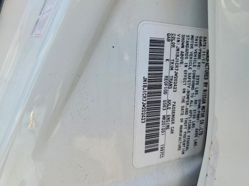 56901646 :رقم المزاد ، JN1BJ1CR7JW202423 vin ، 2018 Nissan Rogue Sport مزاد بيع