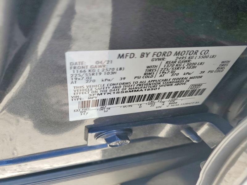 Продаж на аукціоні авто 2021 Ford Mustang Mach-e, vin: 3FMTK1SS8MMA18501, номер лоту: 56029036