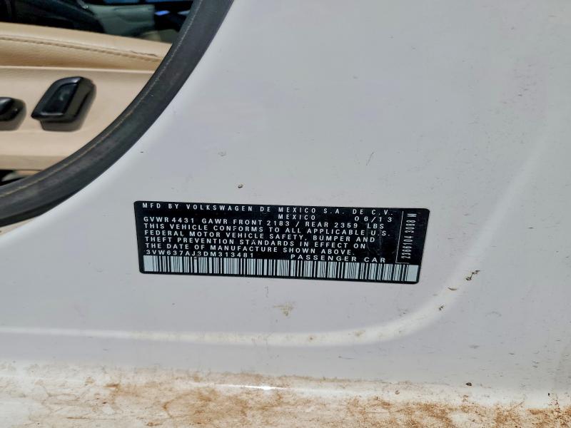 Aukcja sprzedaży 2013 Volkswagen Jetta, vin: 3VW637AJ3DM313481, numer aukcji: 56496336