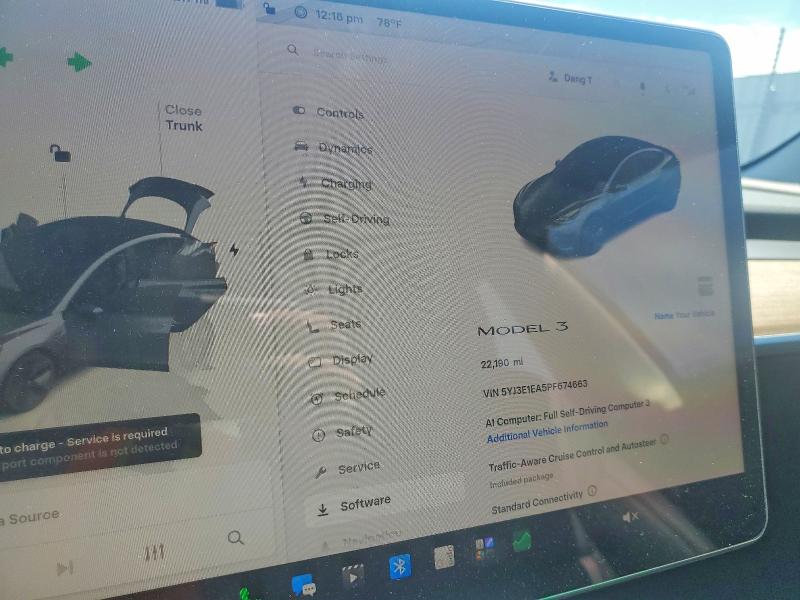 Продаж на аукціоні авто 2023 Tesla Model 3, vin: 5YJ3E1EA5PF674663, номер лоту: 59128356