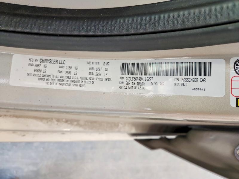 Продаж на аукціоні авто 2008 Chrysler Sebring, vin: 1C3LC56R48N116277, номер лоту: 56481726