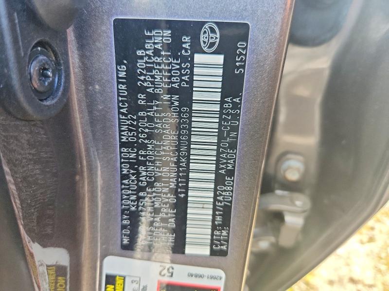 Продаж на аукціоні авто 2022 Toyota Camry, vin: 4T1T11AK9NU693369, номер лоту: 54908766