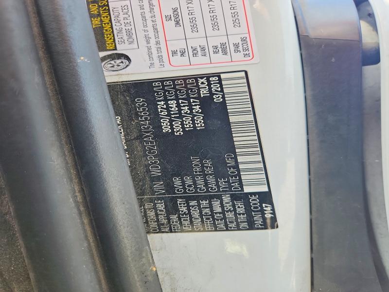 56312846 :رقم المزاد ، WD3PG2EAXJ3456539 vin ، 2018 Mercedes Benz Metris مزاد بيع