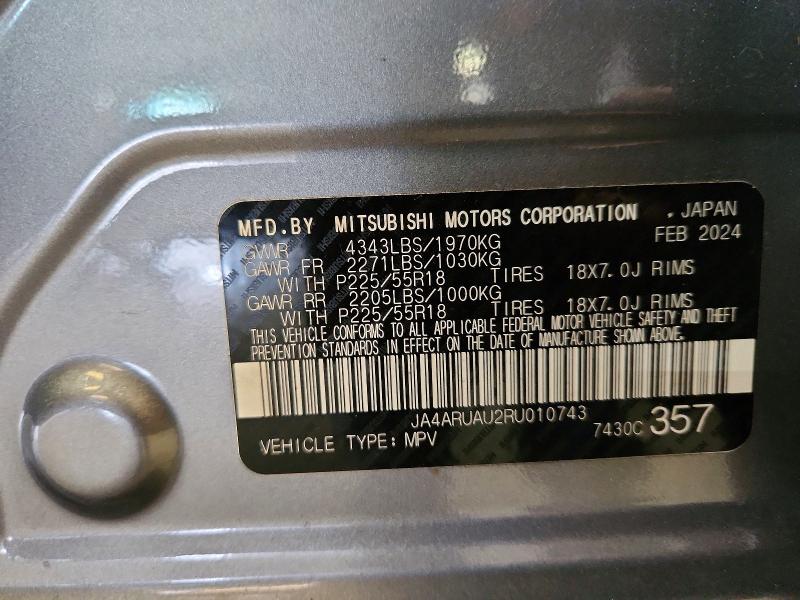 Продаж на аукціоні авто 2024 Mitsubishi Outlander Sport, vin: JA4ARUAU2RU010743, номер лоту: 79134345