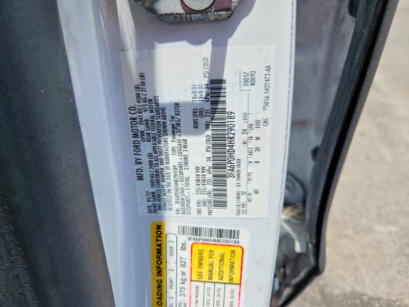 2017 Ford Fusion მანქანა იყიდება აუქციონზე, vin: 3FA6P0HD4HR290189, აუქციონის ნომერი: 57257006