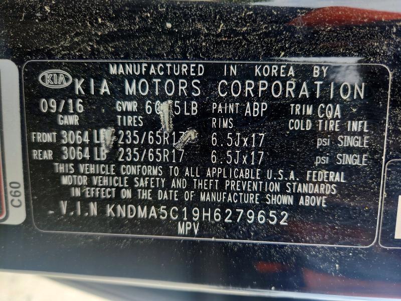 55612596 :رقم المزاد ، KNDMA5C19H6279652 vin ، 2017 Kia Sedona مزاد بيع
