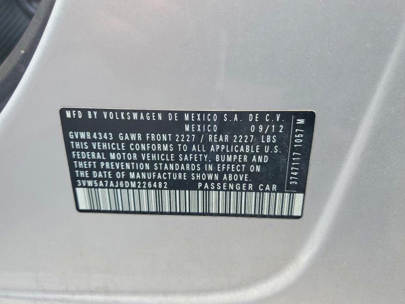 Продаж на аукціоні авто 2013 Volkswagen Jetta, vin: 3VW5A7AJ6DM226482, номер лоту: 54968356