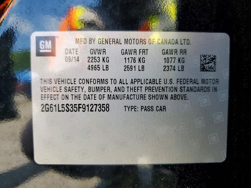55427616 :رقم المزاد ، 2G61L5S35F9127358 vin ، 2015 Cadillac Xts مزاد بيع