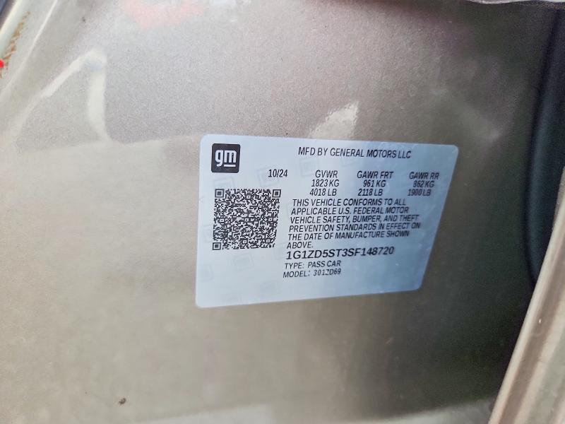58009426 :رقم المزاد ، 1G1ZD5ST3SF148720 vin ، 2025 Chevrolet Malibu مزاد بيع