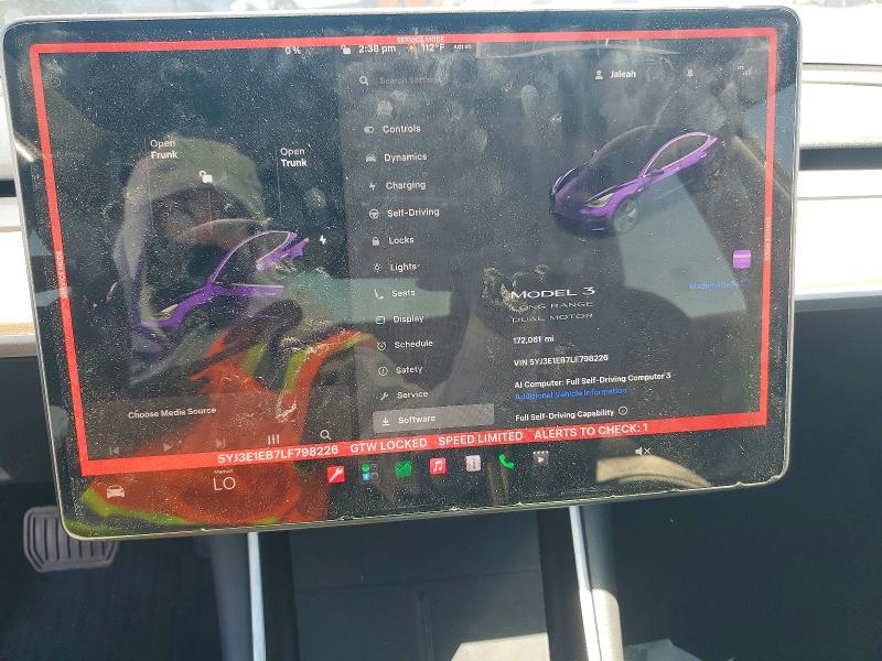 Aukcja sprzedaży 2020 Tesla Model 3, vin: 5YJ3E1EB7LF798226, numer aukcji: 58026776