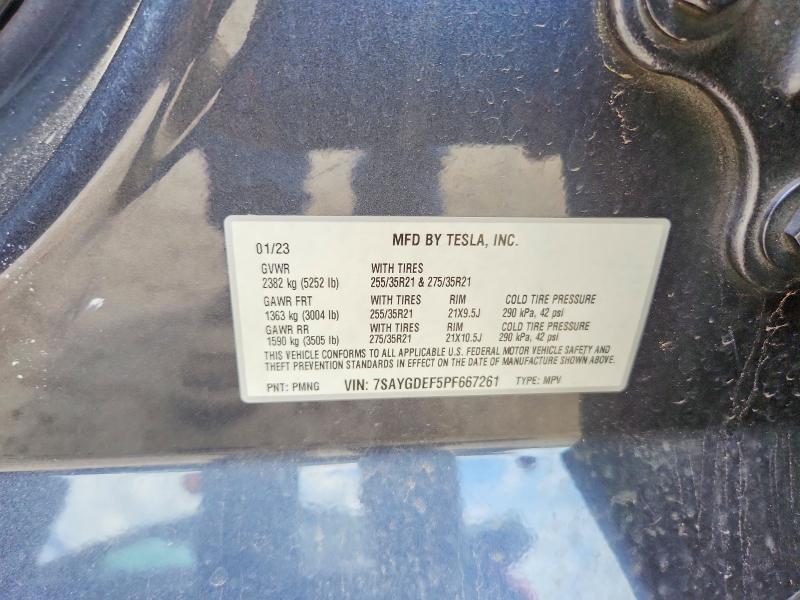 2023 Tesla Model Y მანქანა იყიდება აუქციონზე, vin: 7SAYGDEF5PF667261, აუქციონის ნომერი: 58248876