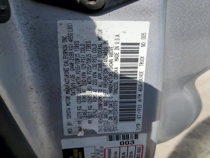 Aukcja sprzedaży 2007 Toyota Tacoma, vin: 5TETX22N37Z337379, numer aukcji: 57867006