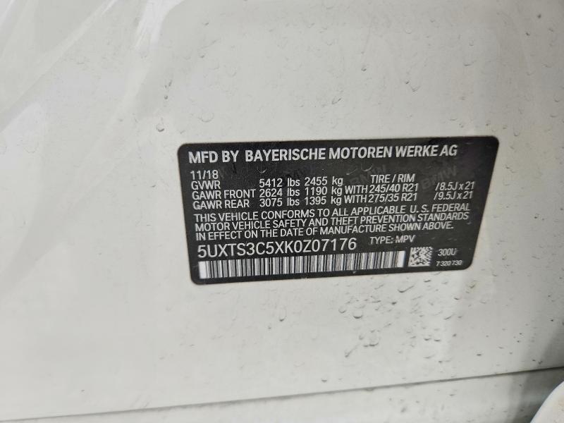 Продажа на аукционе авто 2019 Bmw X3, vin: 5UXTS3C5XK0Z07176, номер лота: 58844936