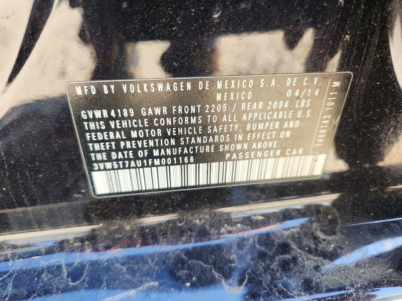 56280206 :رقم المزاد ، 3VW5T7AU1FM001166 vin ، 2015 Volkswagen Gti مزاد بيع